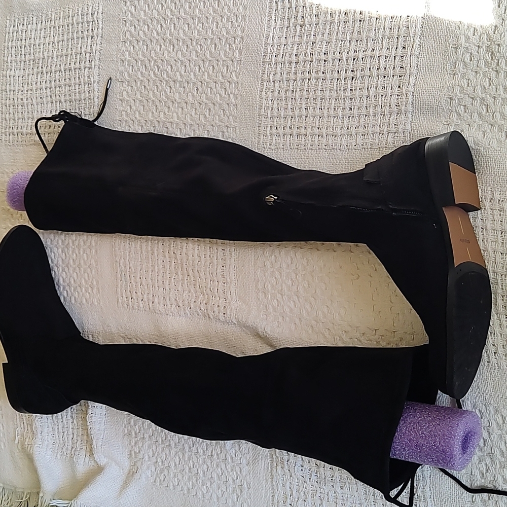 Dolce Vita "Neely" Black Stella Suede Over the Knee Boots Size 7.5